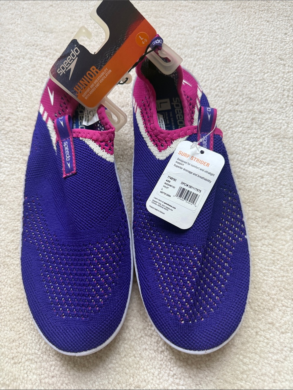 Speedo Girl Purple & Pink Surf Strider Water Shoes